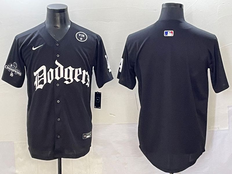 Men 2025 Los Angeles Dodgers Blank Black Seventh generation Joint Name Nike MLB Jersey style 10